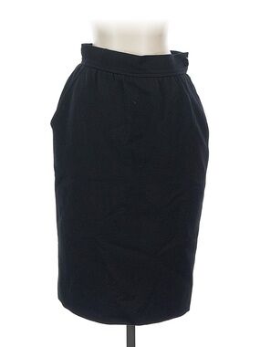 Yves Saint Laurent Vintage Black Textured Pencil Skirt
